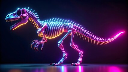 Glowing Dinosaur Skeleton