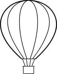 Fototapeta premium hot air balloon in sky line art