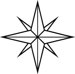 Obraz premium christmas star line art