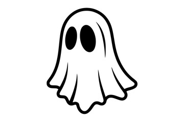 Teenage Ghost Banshee – Bold Minimalist Cartoon Vector Line Art for Apparel and Vinyl Cutting generative ai