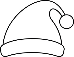 santa hat line art