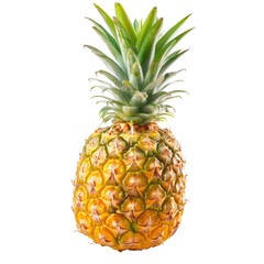 Fototapeta premium Ripe pineapple with vibrant green leaves