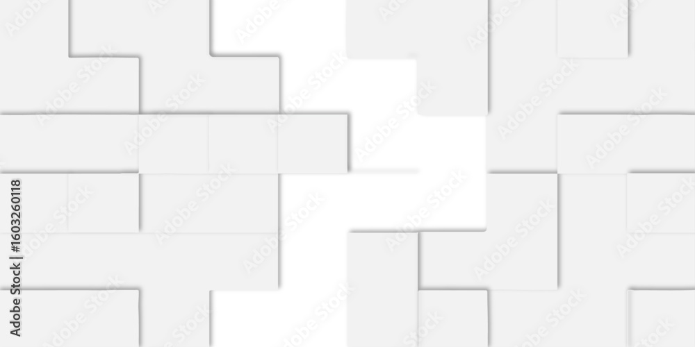 Aufkleber white abstract background featuring a pattern of rectangular shapes and subtle shadows creating depth  Minimalist design.