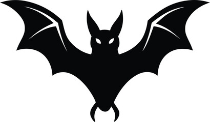 bat  silhouette design on white background