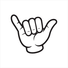Peace hand sign icon in vector illustration style