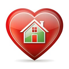 Heart-Shaped Home Icon