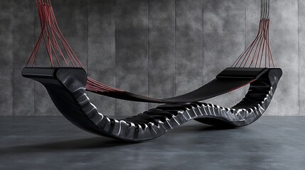 Rotating pulley cable bench in vortex shape