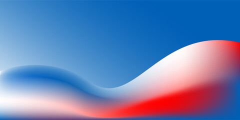 Blue and red wave gradient minimalist modern background with white space for text and message. template design