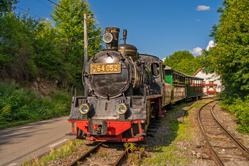 old steam locomotive in Sovata