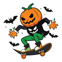 Cute Halloween Pumpkin with Smiling Face &ndash; Cartoon Jack-o'-Lantern Vector

