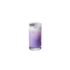Refreshing Lavender Cream Soda in a Glass
