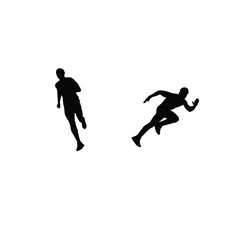 Vector illustration of running person silhouette. This image is suitable for designs with fitness, sports, health and motivation themes