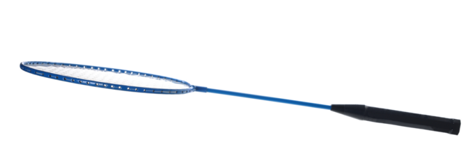 Badminton racket isolated on white background, clipping path	