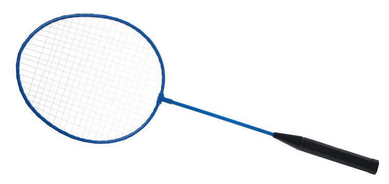 Badminton racket isolated on white background, clipping path