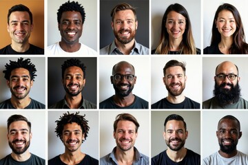 Transformation: A series of diverse individuals turned into their personalized avatars in headshot portraits