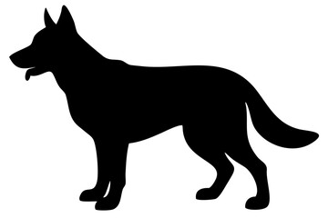 Black German Shepherd Dog Silhouette animal