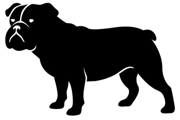 Blue Bulldog Silhouette animal
