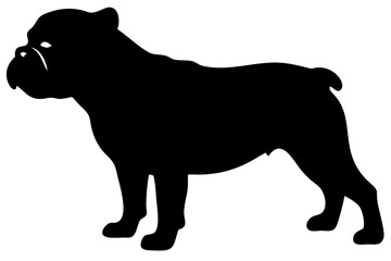 Brown Bulldog Silhouette animal