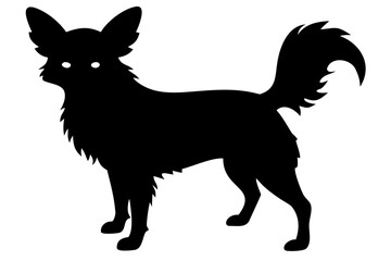 Long Haired Chihuahua Dog Silhouette animal