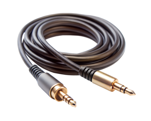 audio video cable isolated on white background. PNG Transparent file type with high definition quality And vibrant color grading Available.