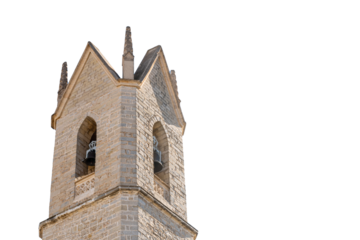 Old bell tower in a church, in Benissa, Comunidad Valenciana (Spain)
