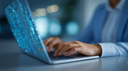 Colleagues collaborating on a business proposal in a modern office