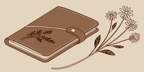 Vector illustration of a vintage pocket book