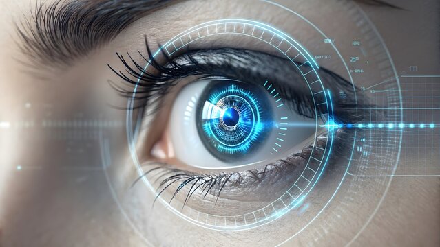 Biometric Eye Scan - Powered by Adobe