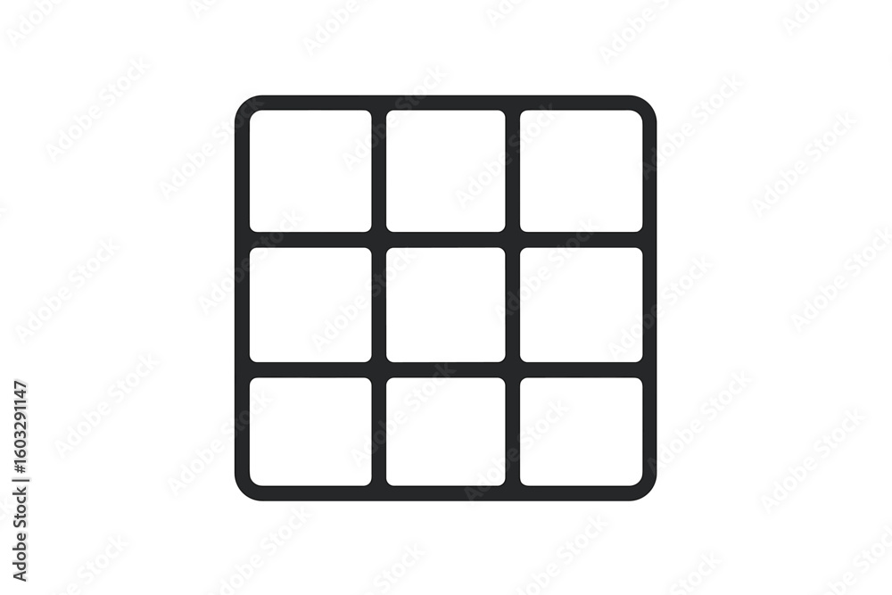 Poster grid icon vector for web and mobile app design. menu button symbol. gallery layout sign. square tile