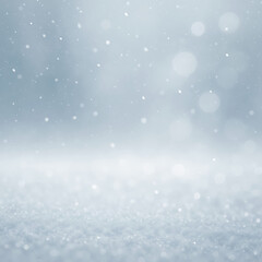 Fototapeta premium Snowy white sparkle texture with soft glow and winter bokeh background effect