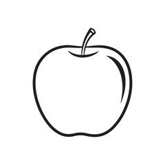 Three minimalist black and white apple illustrations for versatile graphic design applications