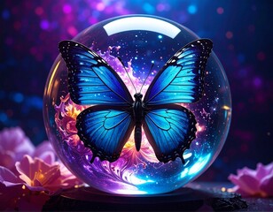 Cosmic Butterfly Galaxy Orb