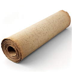ancient manuscript scroll isolated on transparent background