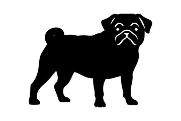 Red Pug Dog Silhouette animal canine