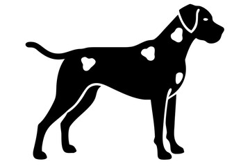 Spotted Boxer Dog Silhouette animal canine