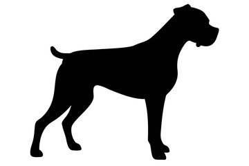 Tan Boxer Dog Silhouette tan dog animal silhouette