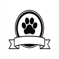 Pet Shop Paw Print Logo Icon Design