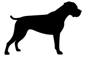 Brown Boxer Dog Silhouette animal canine