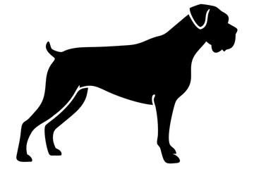Boxer Dog Silhouette Standing Proudly animal canine