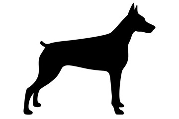 Brown Doberman Dog Silhouette Doberman Pinscher canine