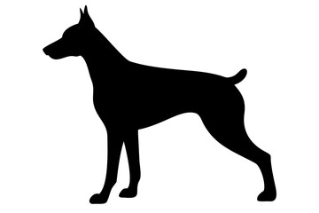 Red Doberman Dog Silhouette animal
