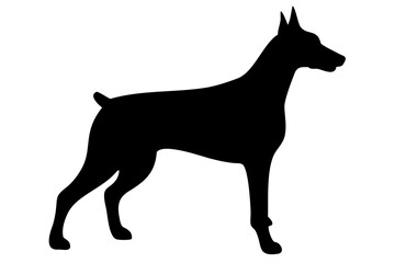 Mini Doberman Dog Silhouette animal