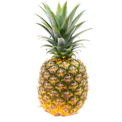Obraz premium Fresh pineapple, vibrant color, isolated