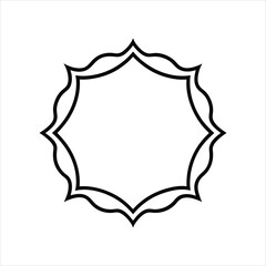 Vegetative Frame Decorative Line Art Vector