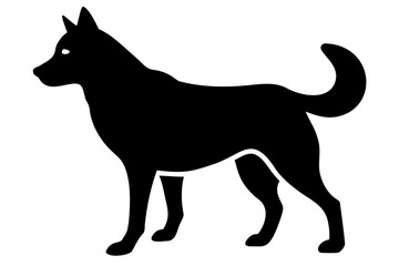 Albino Siberian Husky Dog Silhouette animal silhouette