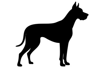 Blue Great Dane Dog Silhouette great dane outline blue dog