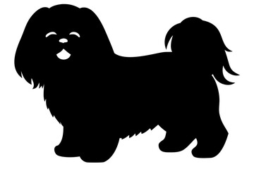 Black Shih Tzu Dog Silhouette animal