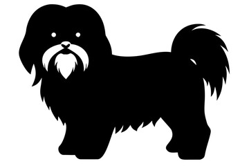 Tan Shih Tzu Dog Silhouette animal