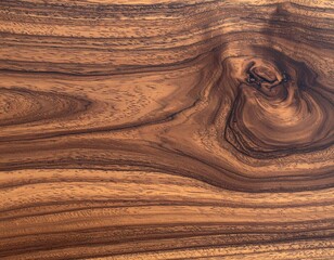 Fototapeta premium Detailed Dark Brown Wood Grain Texture with Natural Knot Pattern Background