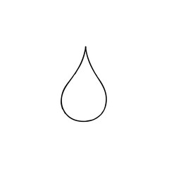 Simple line sketch of a water drop symbol  